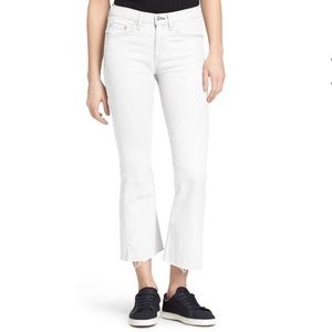 Rag & Bone White Flared Crop Jeans - Size 27